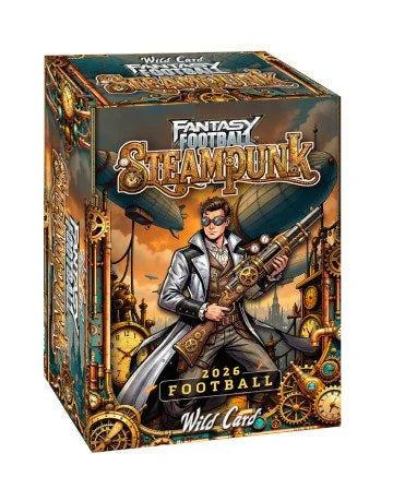 2026 Wild Card Fantasy Football Steampunk Football 20 Box Case (Ships Sealed Only) - B4