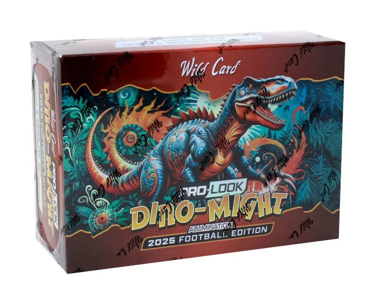 2025 Wild Card Dino-Might Football Hobby 20 Box Case (Ships Sealed Only) - B6