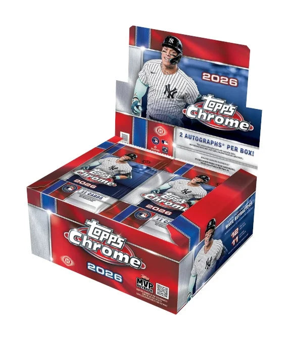 2026 Topps Chrome Baseball Jumbo 8 Box Case (Ships Sealed Only) - B6
