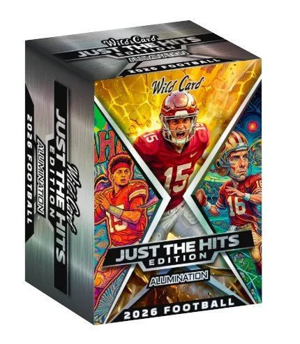 2026 Wild Card Alumination Just The Hits Football Hobby Jumbo 20 Box Case (Ships Sealed Only) - B8