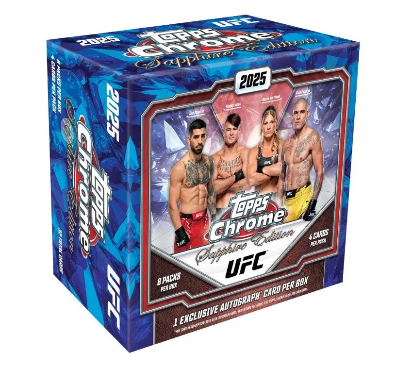 2025 Topps UFC Chrome Sapphire Edition 10 Box Case (Ships Sealed Only) - B8