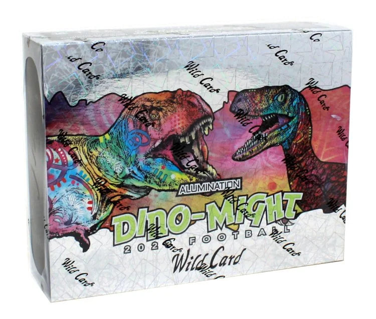 2023 Wild Card Alumination Dino-Might Football Hobby 12 Box Case (Ships Sealed Only) - B12