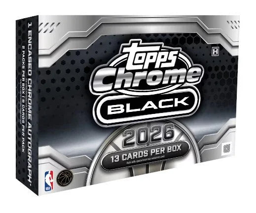 2025-26 Topps Chrome Black Basketball Hobby 8 Box Case (Ships Sealed Only) - B2