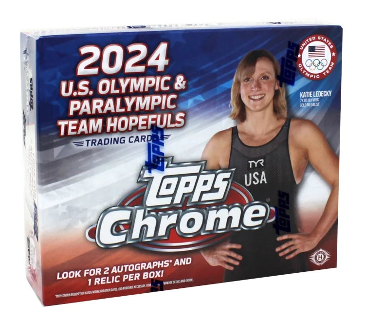 2024 Topps Chrome US Olympic & Paralympic Hopefuls Hobby 12 Box Case (Ships Sealed Only) - B8