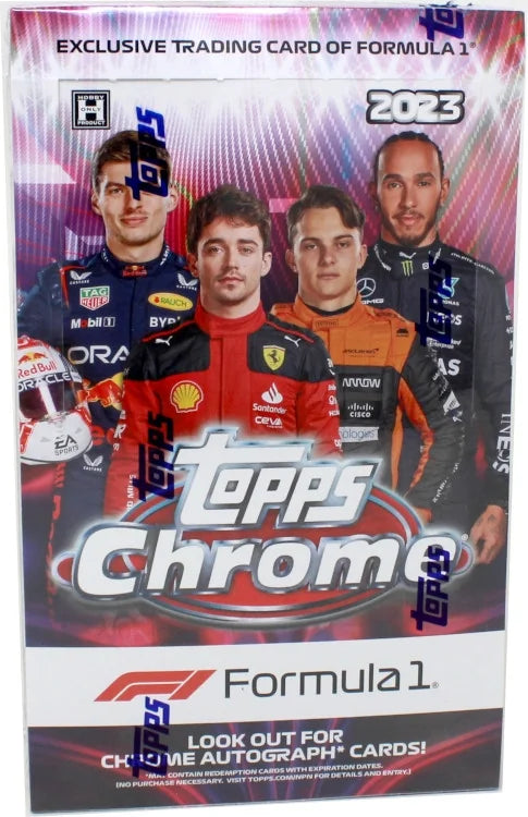 2023 Topps Chrome Formula 1 Racing Hobby 12 Box Case (Ships Sealed Only) - B8