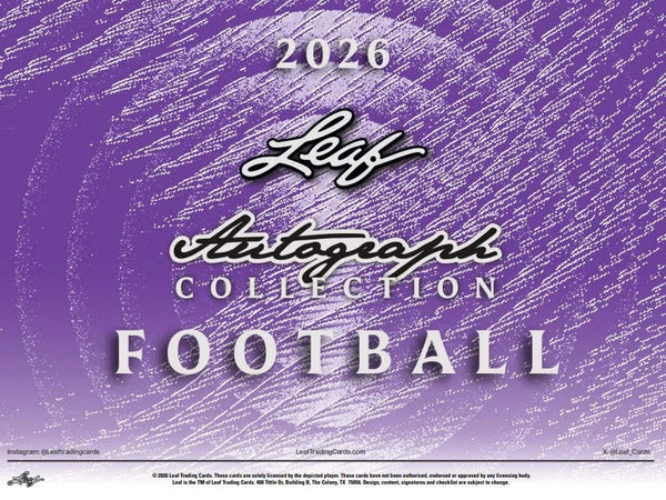 2026 Leaf Autograph Collection Football Jumbo Case | 8 Boxes (Ships Sealed Only)