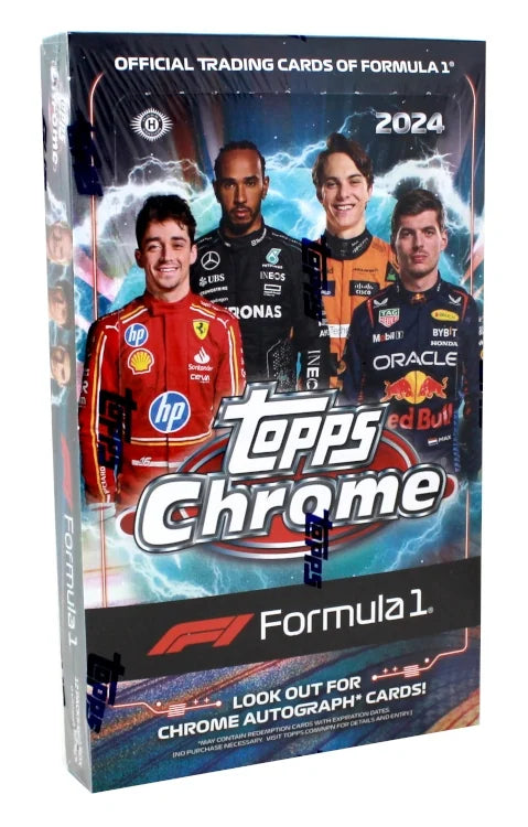 2024 Topps Chrome Formula 1 Racing Hobby 12 Box Case (Ships Sealed Only) - B12