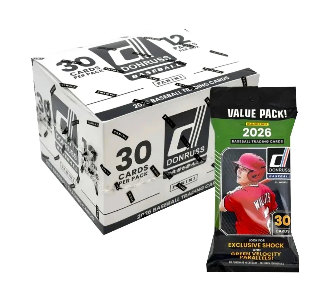 2026 Panini Donruss Baseball Fat Pack 12 Box Case (Ships Sealed Only) - B6