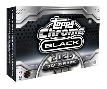 2025-26 Topps Chrome Black Basketball Hobby 8 Box Case (Ships Sealed Only) - B2