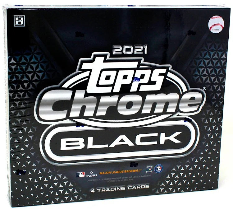 2021 Topps Chrome Black Baseball Hobby 12 Box Case (Ships Sealed Only) - B30