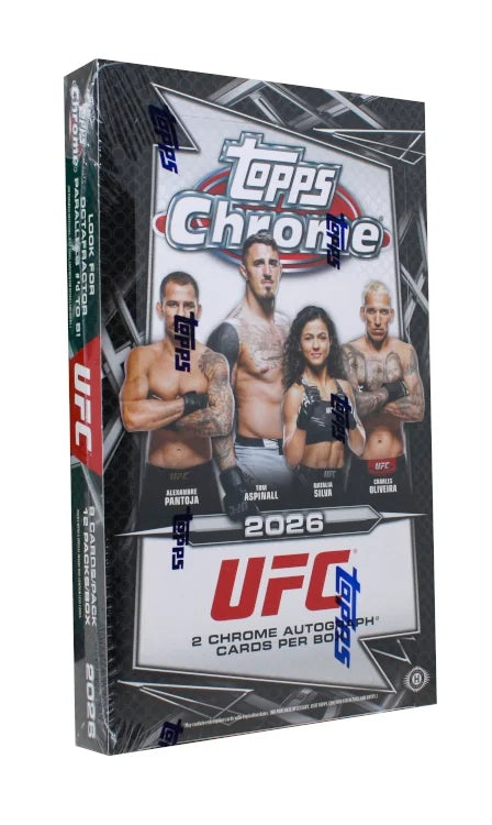 2026 Topps UFC Chrome Hobby 12 Box Case (Ships Sealed Only) - B9