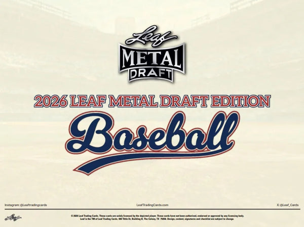2026 Leaf Metal Draft Edition Baseball Jumbo 8-Box Case (Ships Sealed Only)