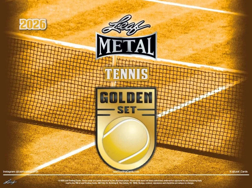 2026 Leaf Metal Tennis Golden Set 10 Box Case (Ships Sealed Only) - B4 | P4959271