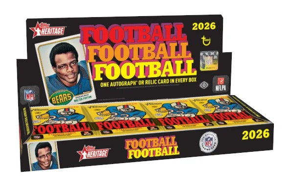 2026 Topps Heritage Football Hobby 12 Box Case (Ships Sealed Only) | P5000527