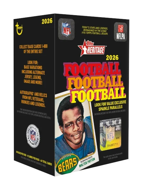 2026 Topps Heritage Football Blaster Case | 40 Boxes (Ships Sealed Only) | P5000529