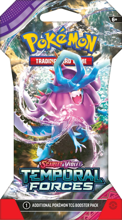 Pokemon Scarlet & Violet Temporal Forces Blister Pack Case | 144 Packs (Ships Sealed Only)