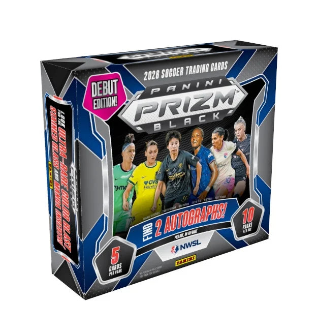 2026 Panini Prizm Black NWSL Soccer Hobby 10 Box Case (Ships Sealed Only) | P5901039