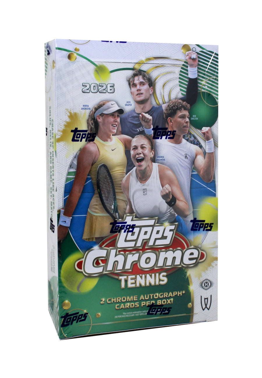 2026 Topps Chrome Tennis Hobby 12 Box Case (Ships Sealed Only) - B2 | P5901426