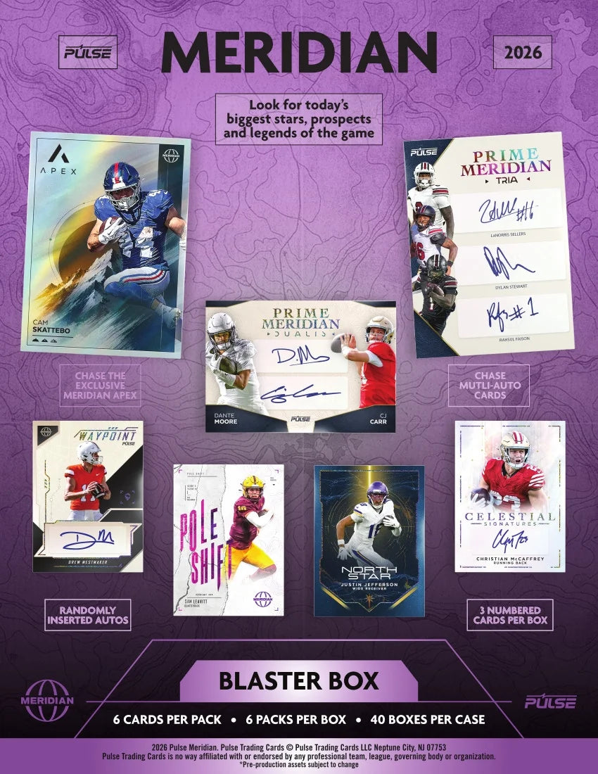 2026 Pulse Meridian Football Hobby Blaster 40 Box Case | P5921229