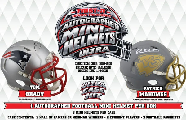 2026 Tristar Hidden Treasures Football Mini Helmet Ultra Edition | 8 Box Case | P6901805