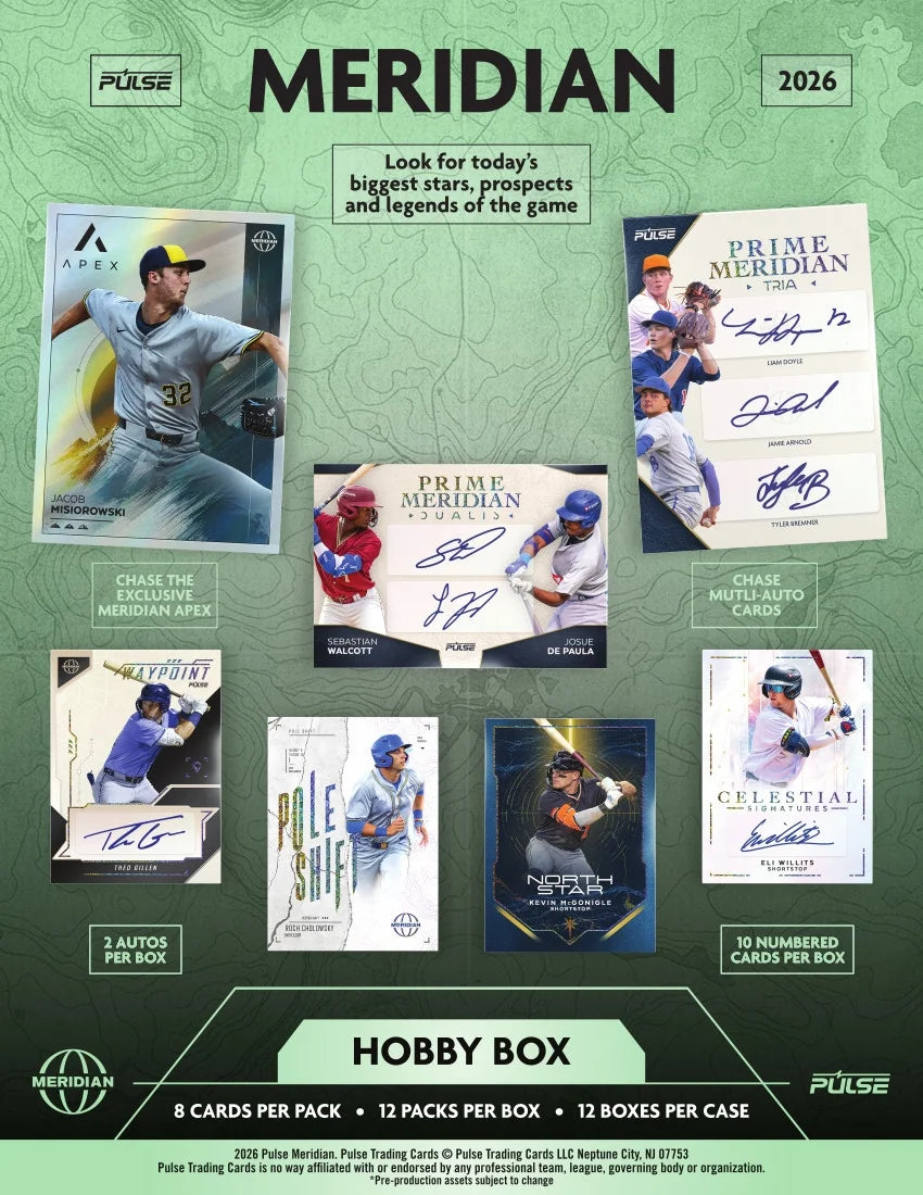 2026 Pulse Meridian Baseball Hobby 12 Box Case | P7021270