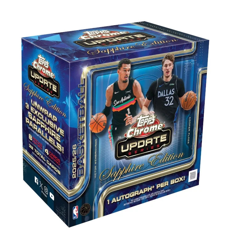 2025-26 Topps Chrome Update Series Basketball Sapphire Edition 10 Box Case - B | P7638340