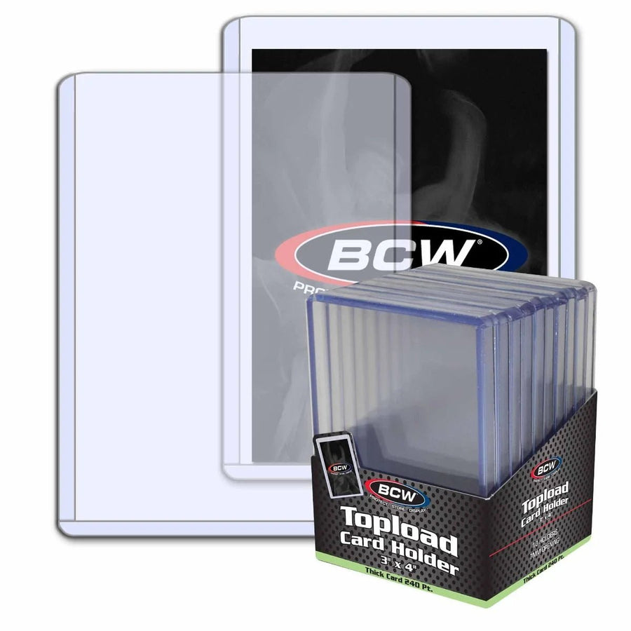 BCW 240 PT 3 x 4" Top Loaders - 10ct pack - The Ballers Bank