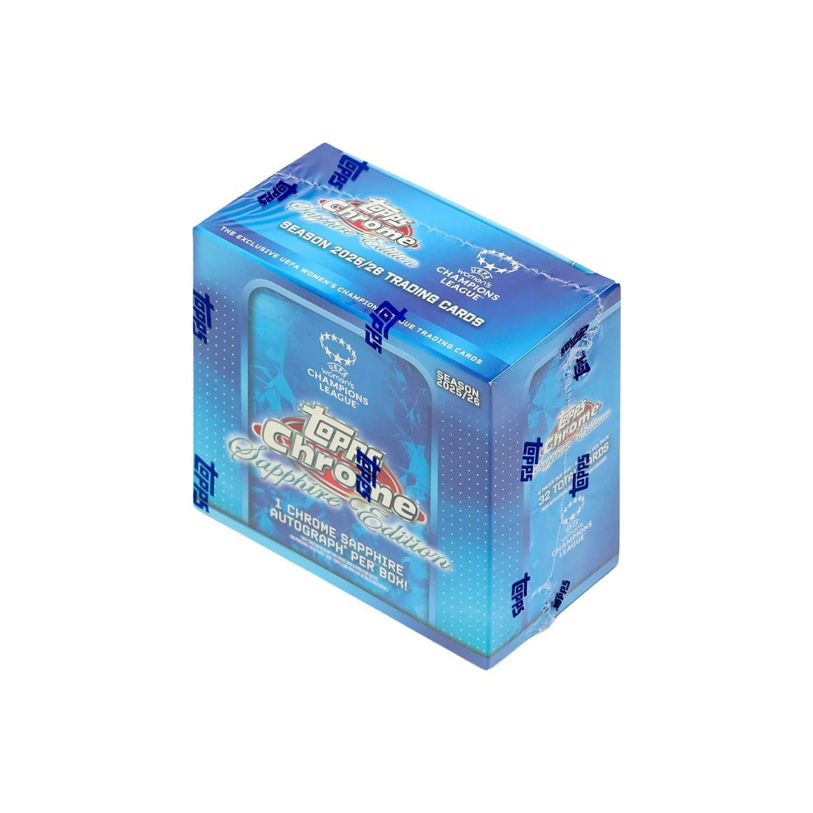 2025-26 Topps Chrome Women's UEFA Champions League Sapphire Edition 10-Box Case (Ships Sealed Only)