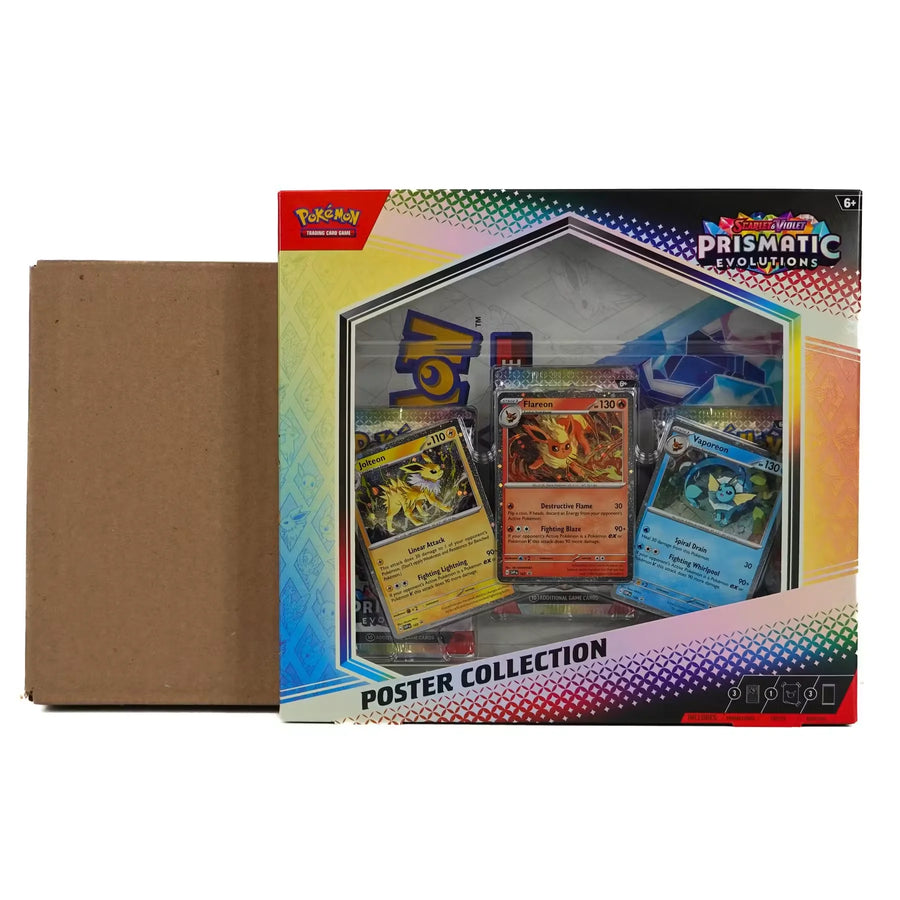 Pokemon Scarlet & Violet: Prismatic Evolutions Poster Collection 6-Box Case (Ships Sealed Only) - D