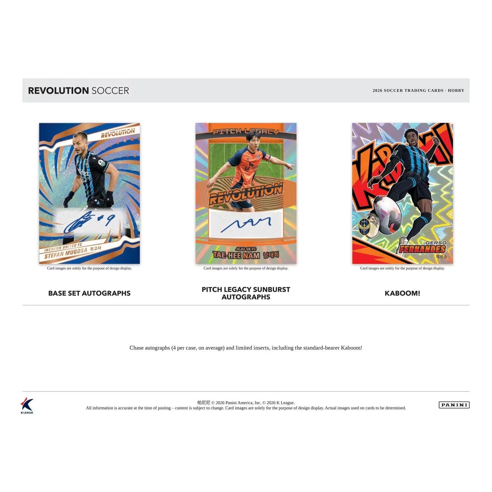 2026 Panini Revolution K League Soccer Hobby 8-Box Case (Ships Sealed Only)