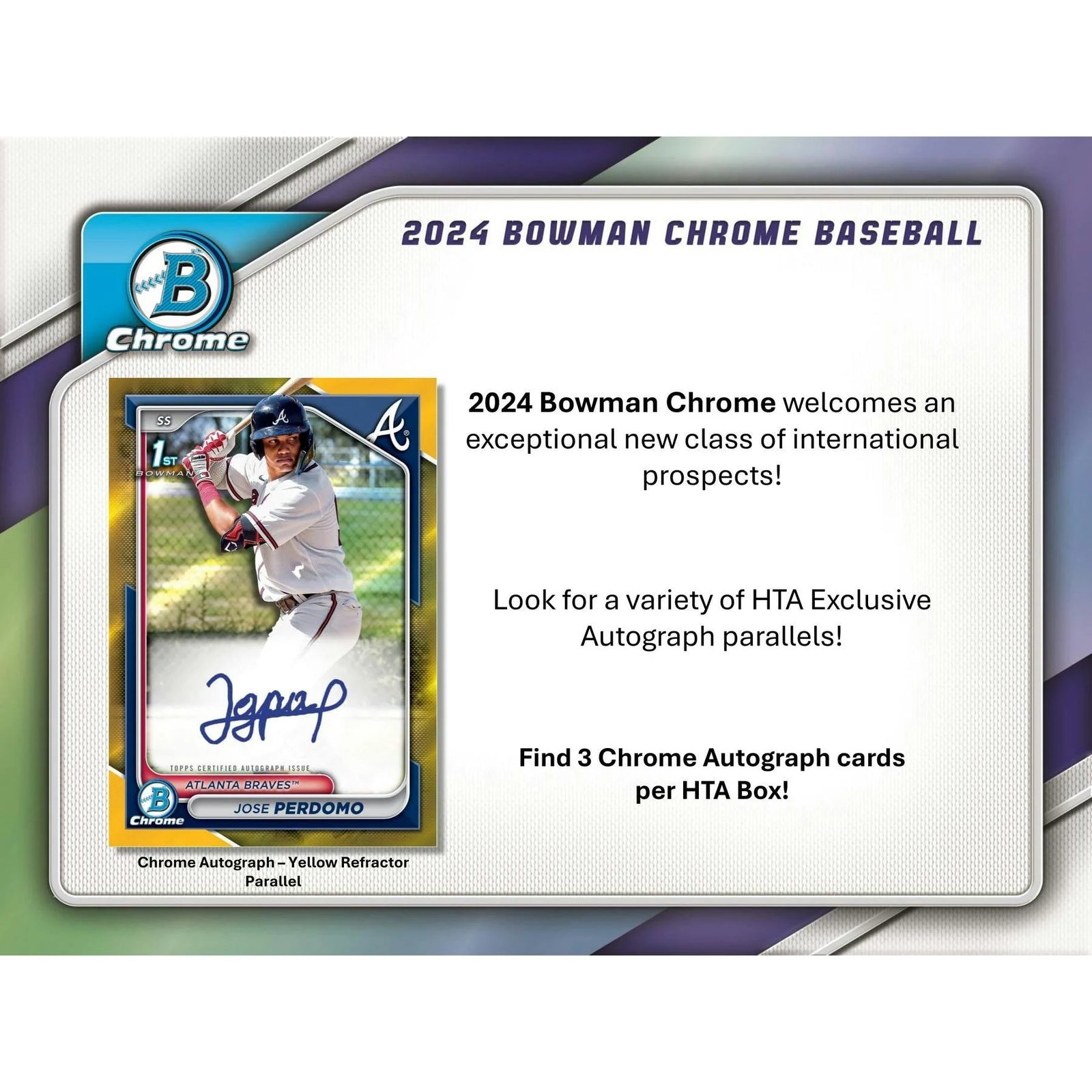 2024 Bowman Chrome Baseball HTA Choice 12-Box Case (Ships Sealed Only) - D