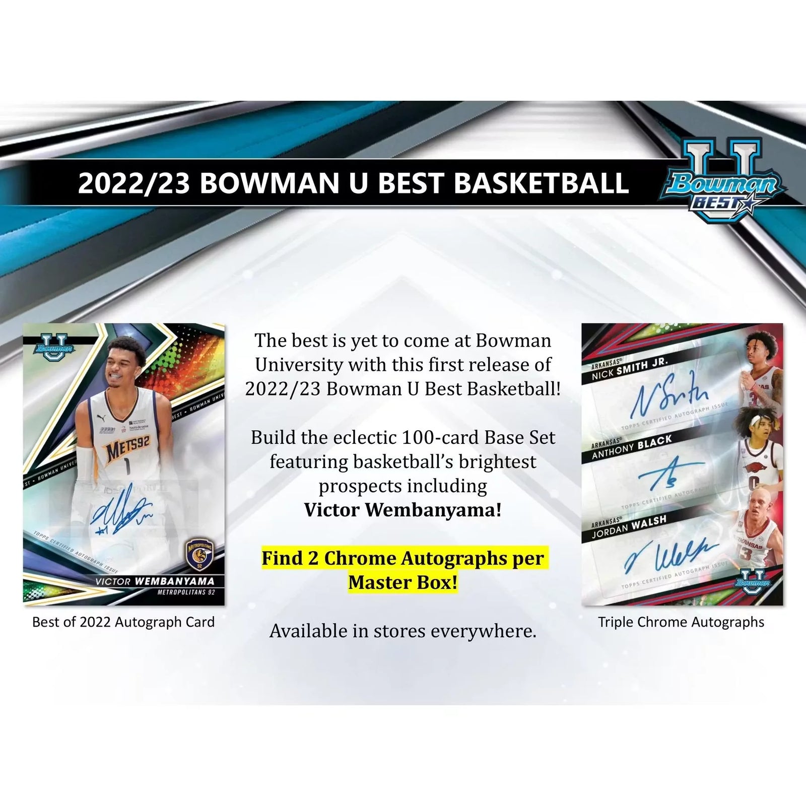 2022-23 Bowman University's Best Basketball Hobby 8-Box Case (Ships Sealed Only)