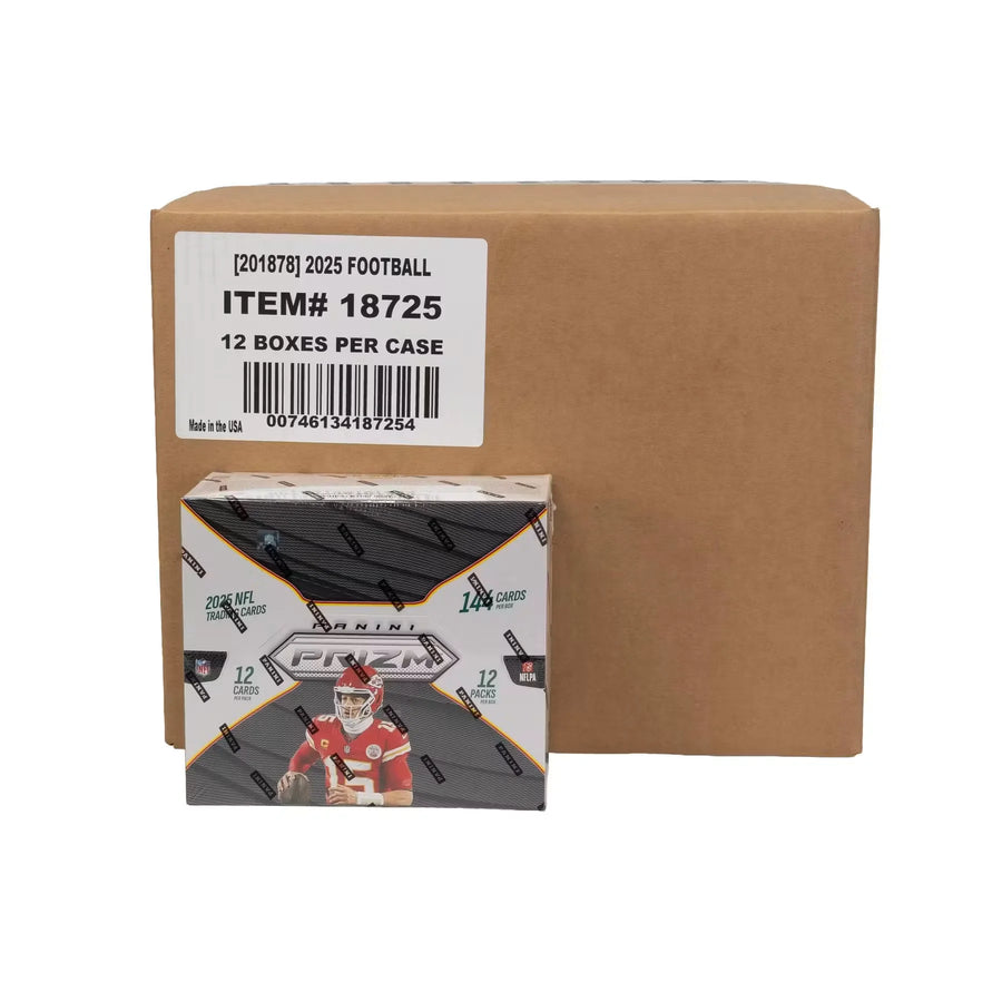 2025 Panini Prizm Football Hobby 12-Box Case (Ships Sealed Only)