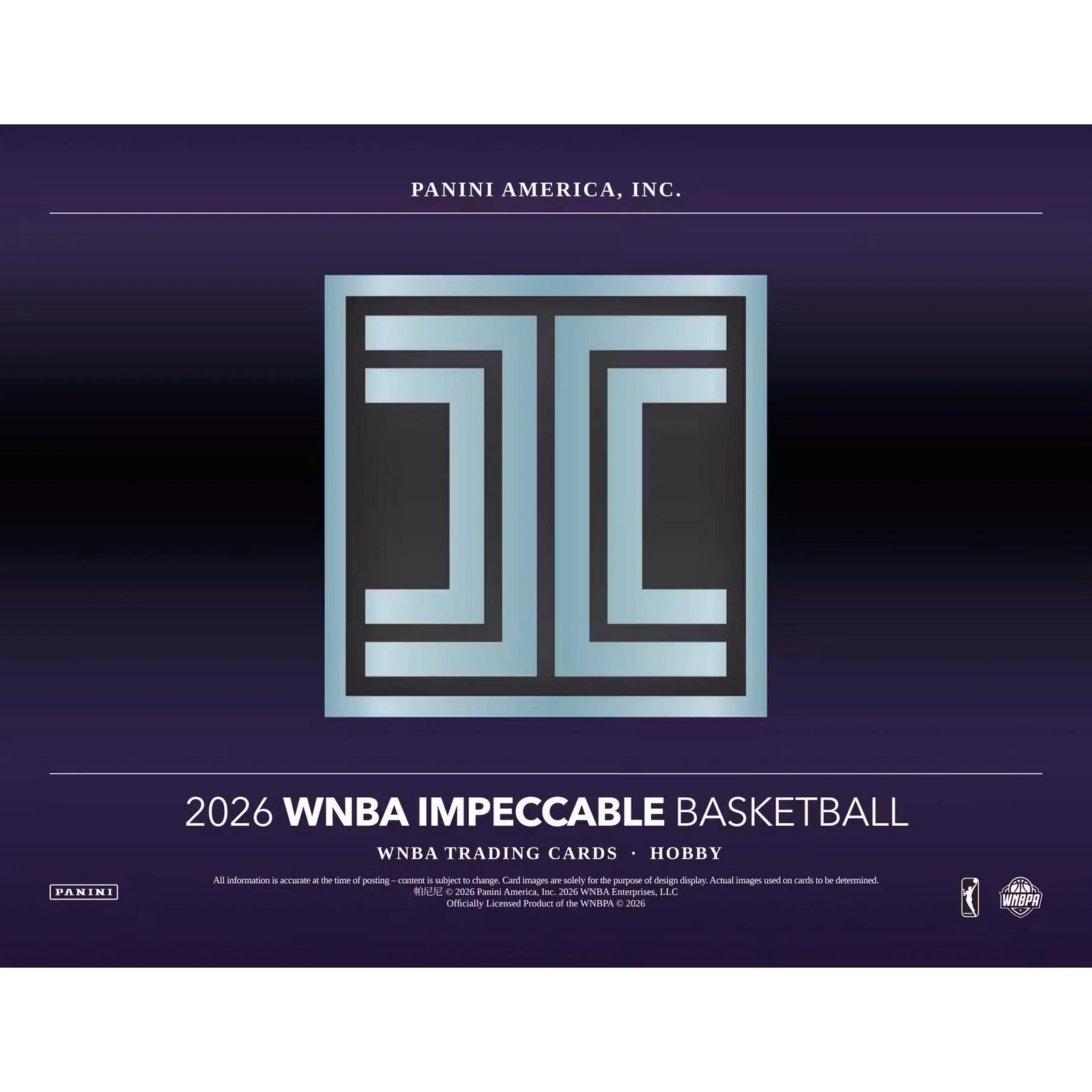 2026 Panini Impeccable WNBA Basketball Hobby 3-Box Case | Presell (Ships Sealed Only)