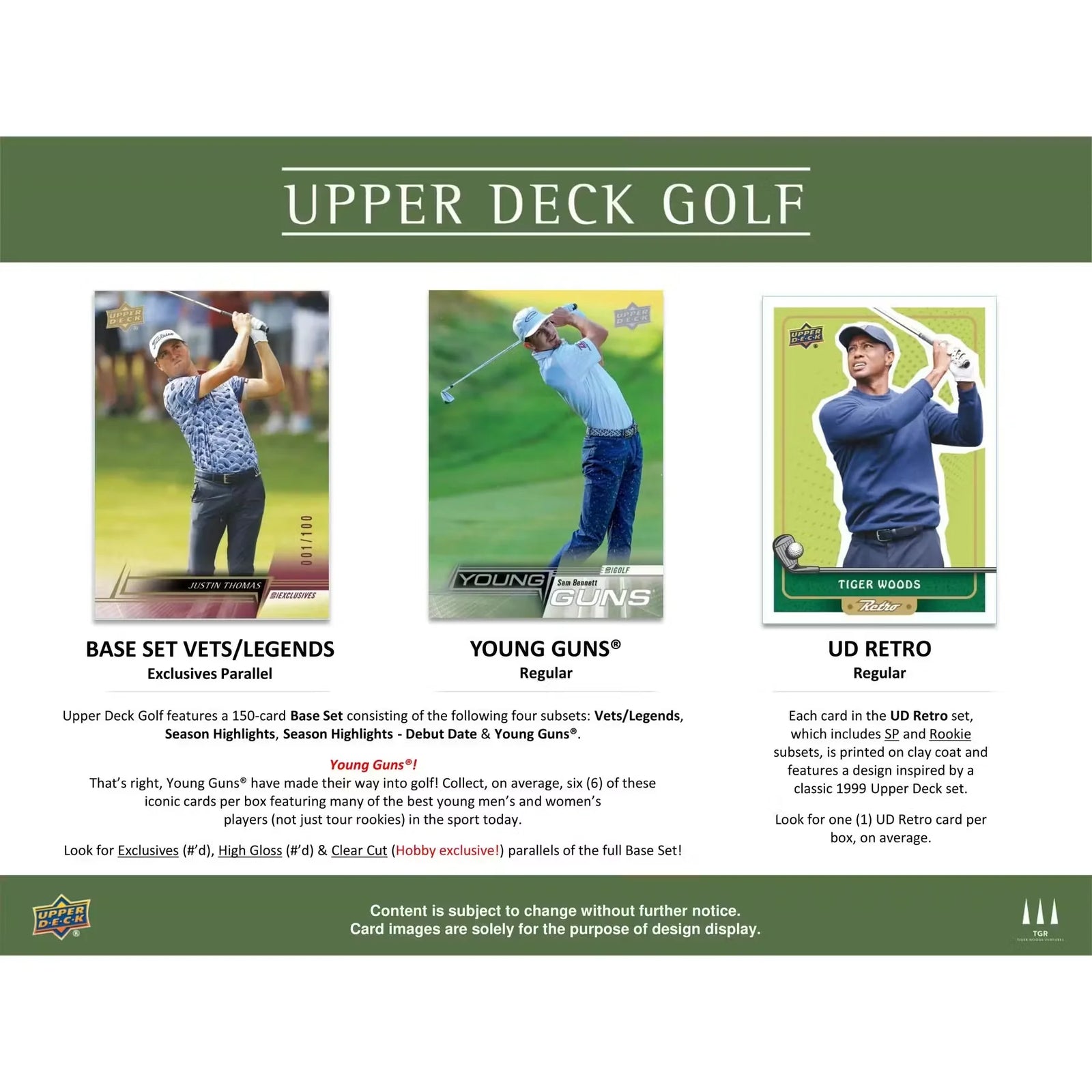 2024 Upper Deck Golf Hobby 12-Box Case (Ships Sealed Only)