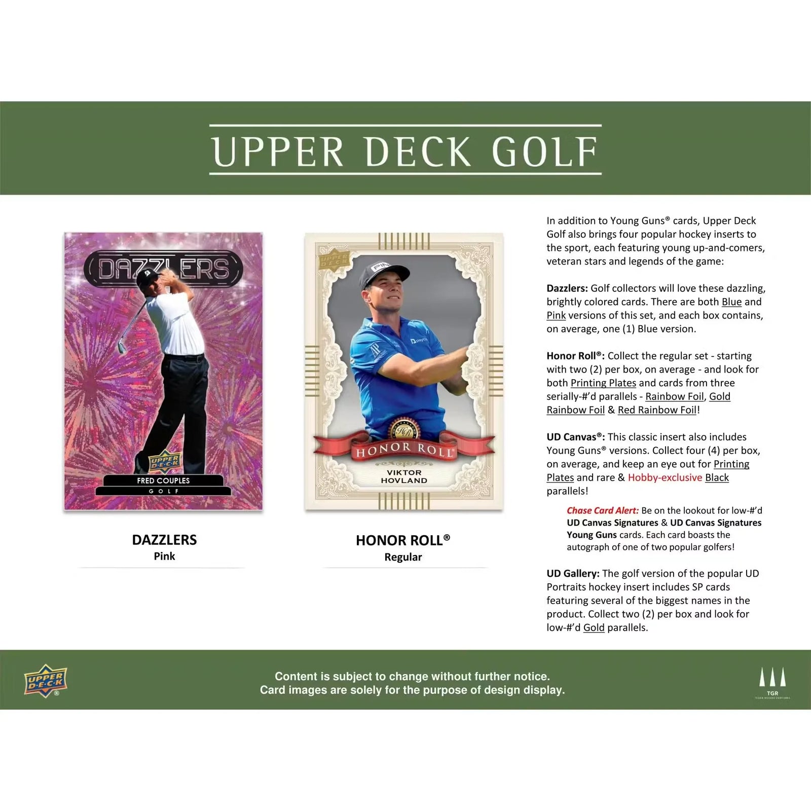 2024 Upper Deck Golf Hobby 12-Box Case (Ships Sealed Only)
