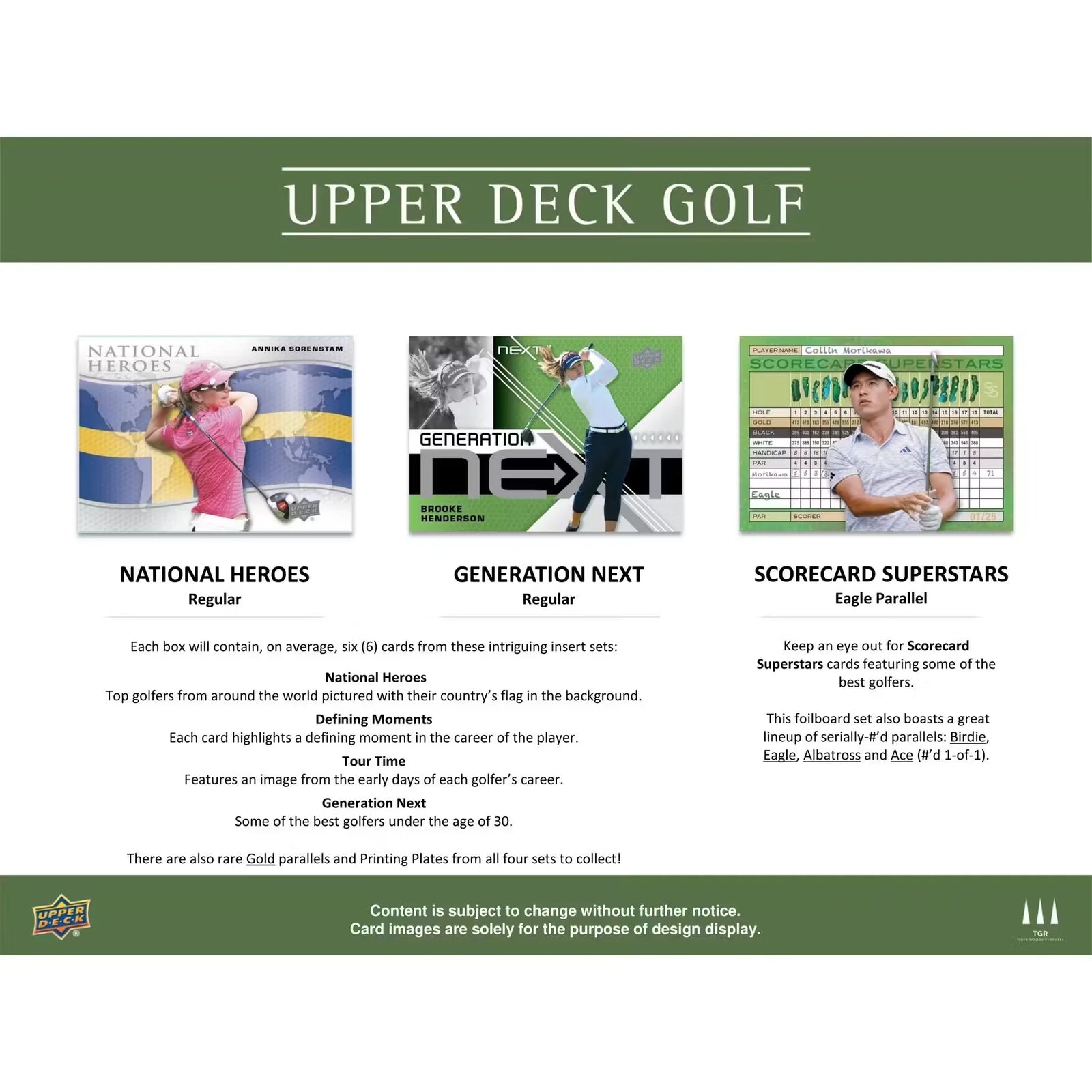 2024 Upper Deck Golf Hobby 12-Box Case (Ships Sealed Only)