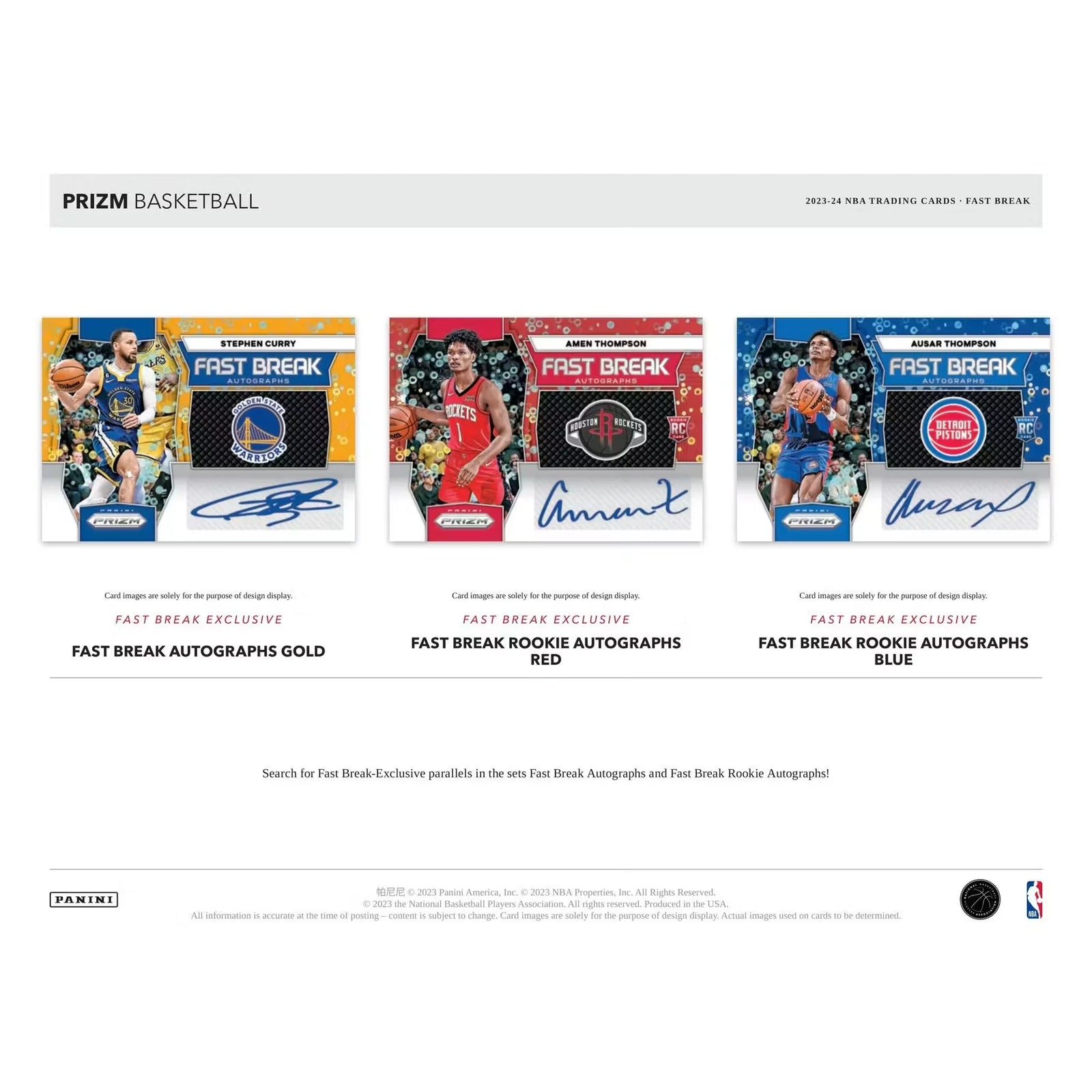 2023-24 Panini Prizm Basketball Fast Break 20-Box Case (Ships Sealed Only)