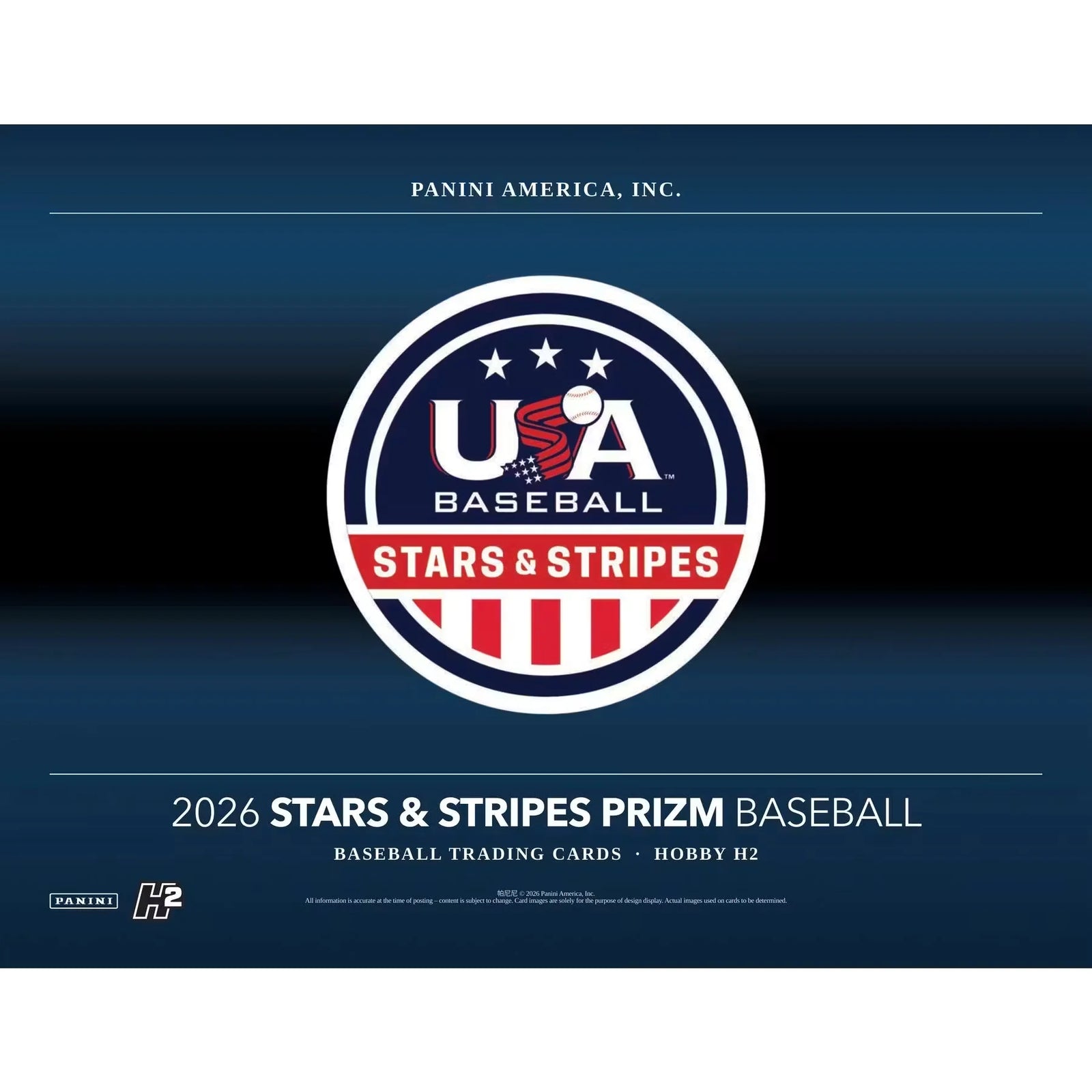 2026 Panini USA Stars & Stripes Prizm Baseball H2 12-Box Case (Ships Sealed Only)