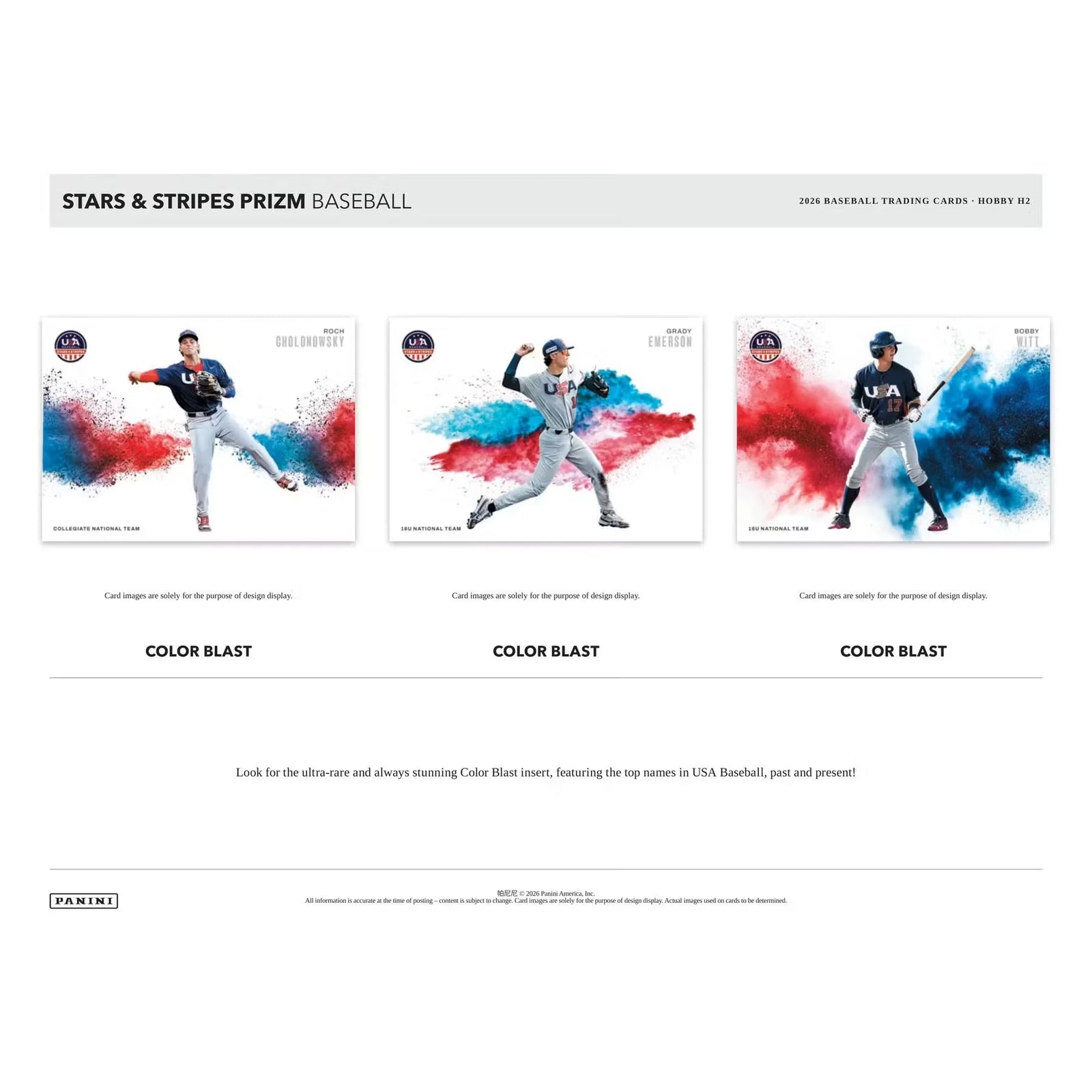 2026 Panini USA Stars & Stripes Prizm Baseball H2 12-Box Case (Ships Sealed Only)