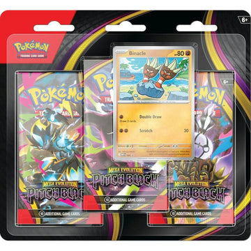 Pokemon TCG Mega Evolution Pitch Black 3-Pack Blister Case | 24 Count (Ships Sealed Only)