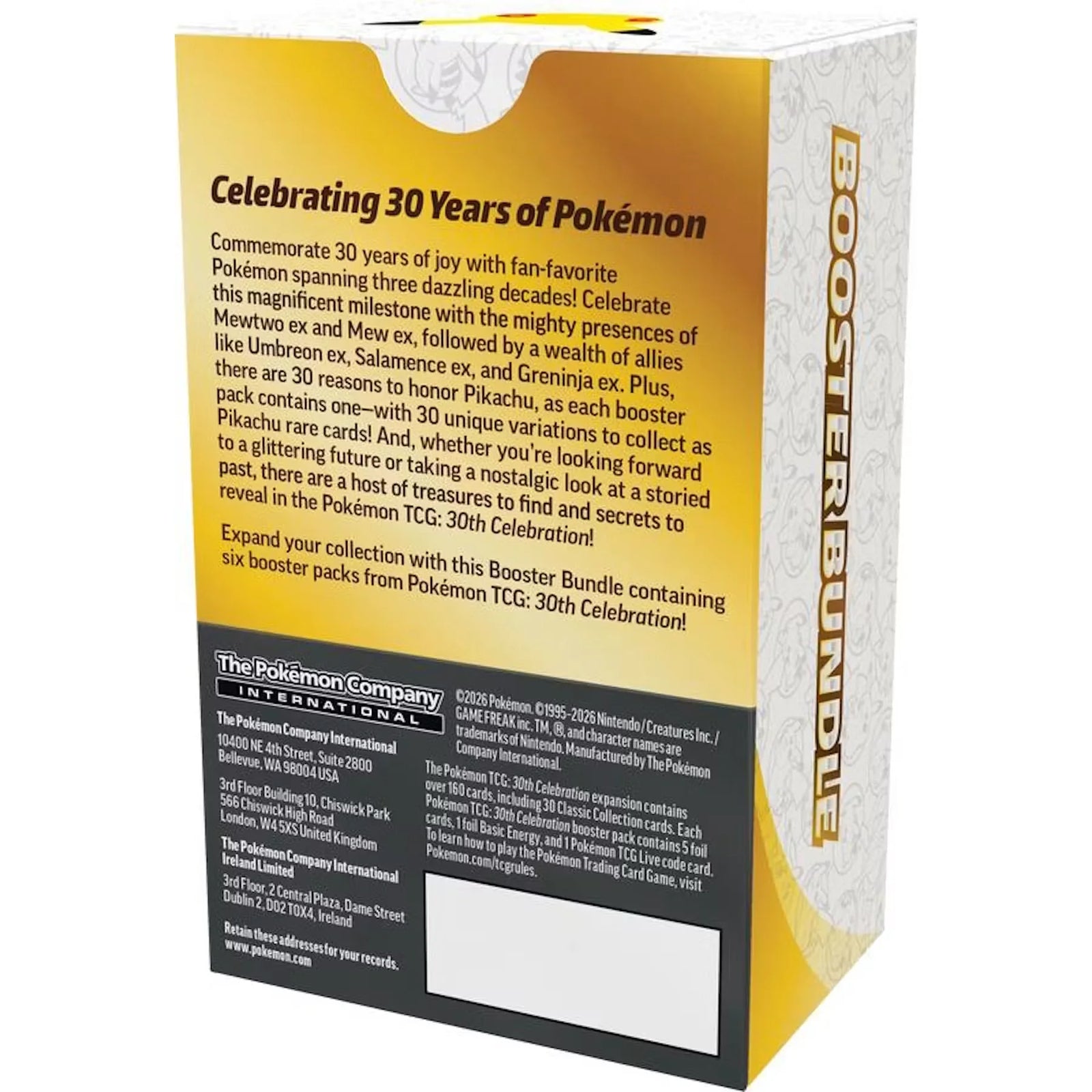 Pokemon 30th Celebration Booster Bundle Case | 25 Bundles Sealed (Ships Sealed Only)