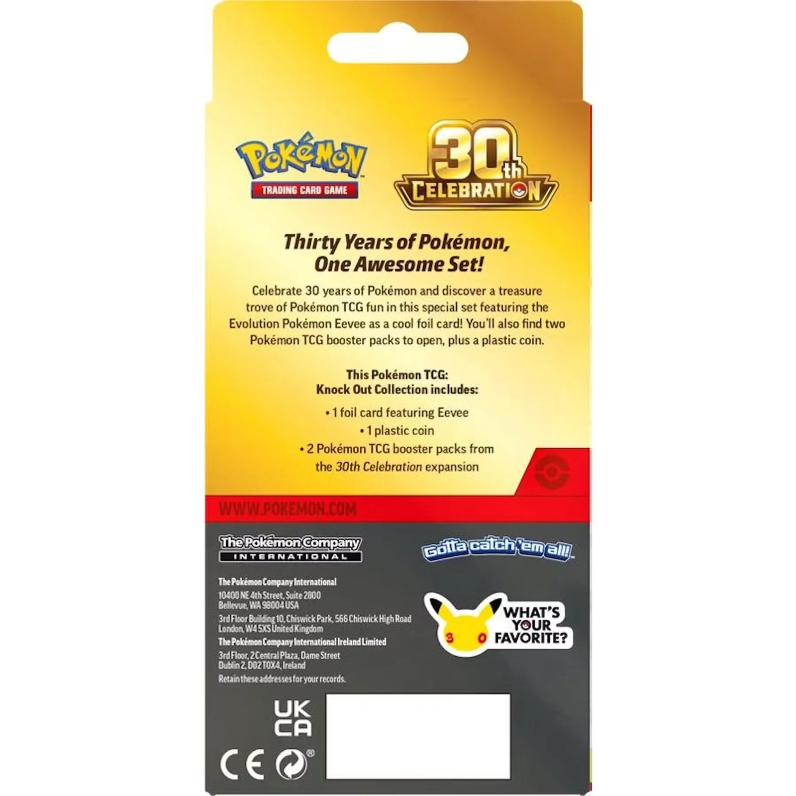 Pokemon 30th Celebration Knock Out Collection | 24-Box Case (Ships Sealed Only)