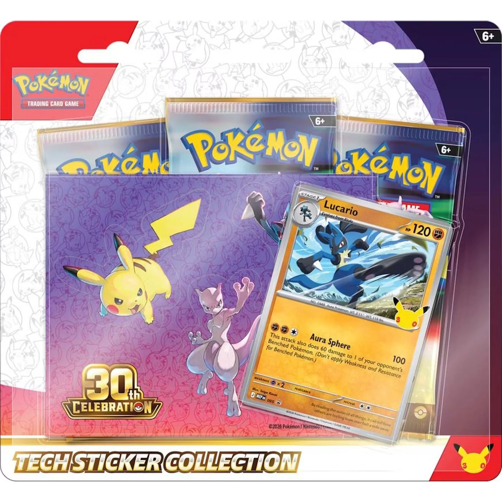 Pokemon TCG 30th Celebration Tech Sticker Collection | 12-Blister Case (Ships Sealed Only)