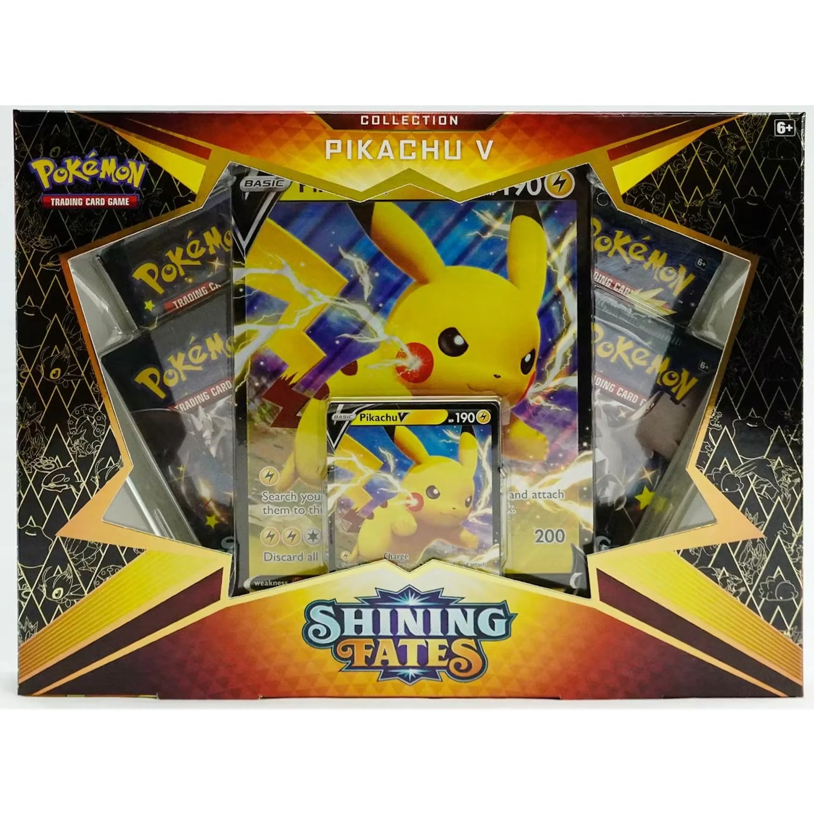 Pokemon Shining Fates Pikachu V 6-Box Case (Ships Sealed Only) - D