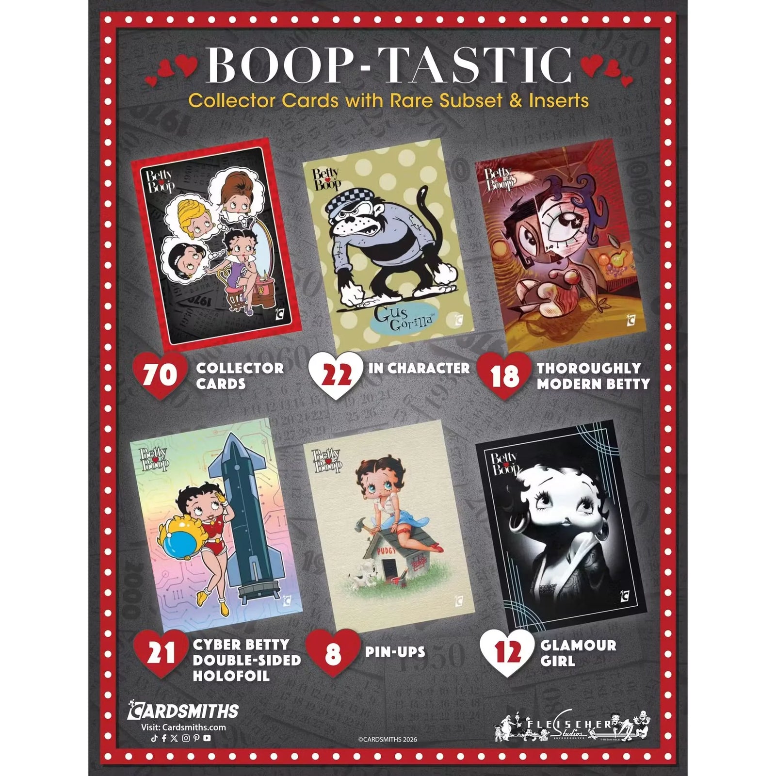 2026 Cardsmiths Betty Boop Then & Now Series 1 Collector 12-Box Case