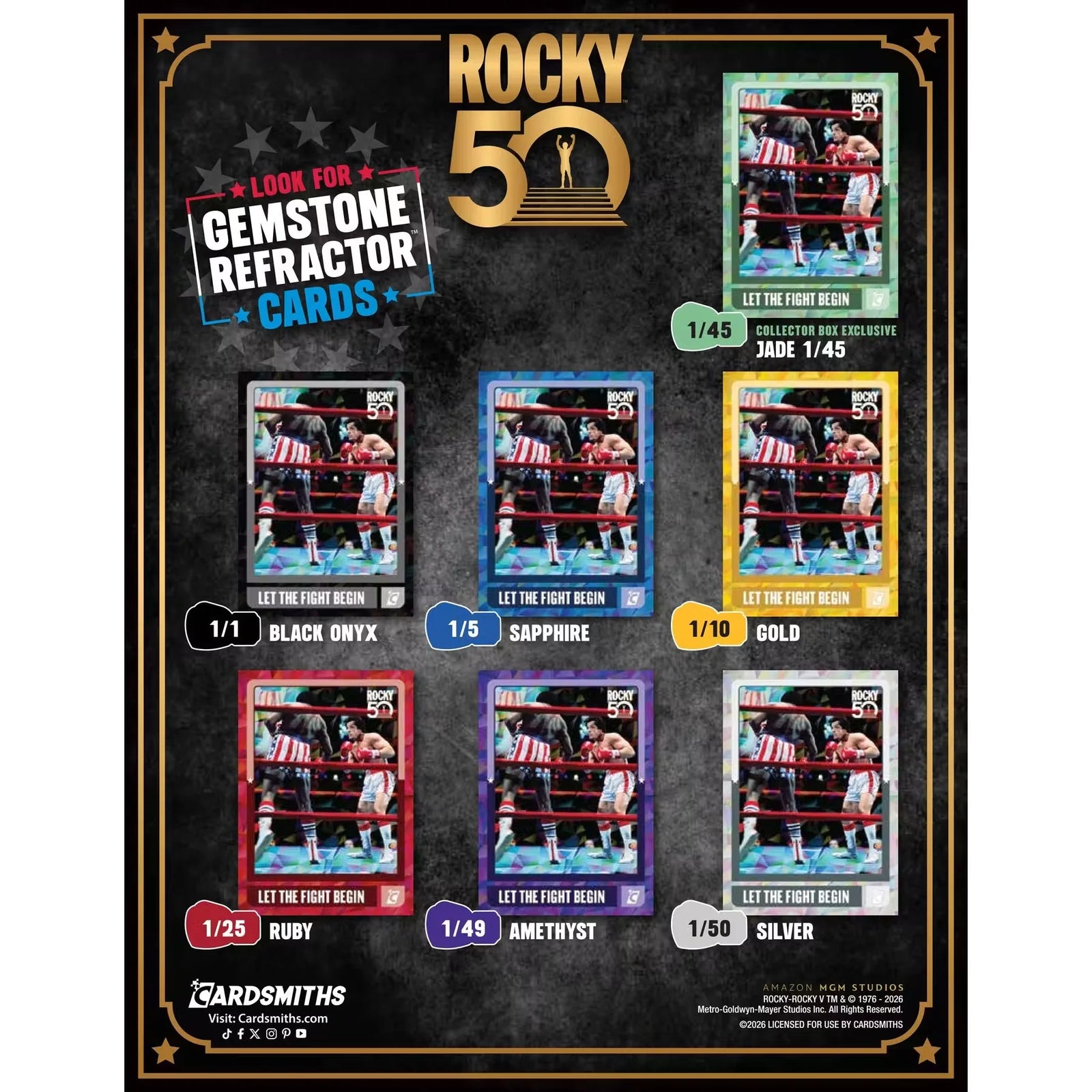 2026 Cardsmiths Rocky 50th Anniversary Collector 48-Box Case | Presell