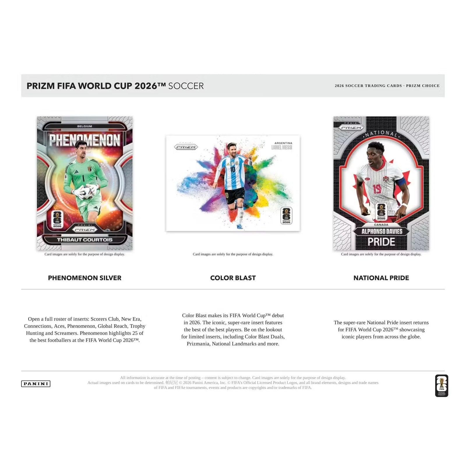 2026 Panini Prizm FIFA World Cup Soccer Choice 20-Box Case (Ships Sealed Only)