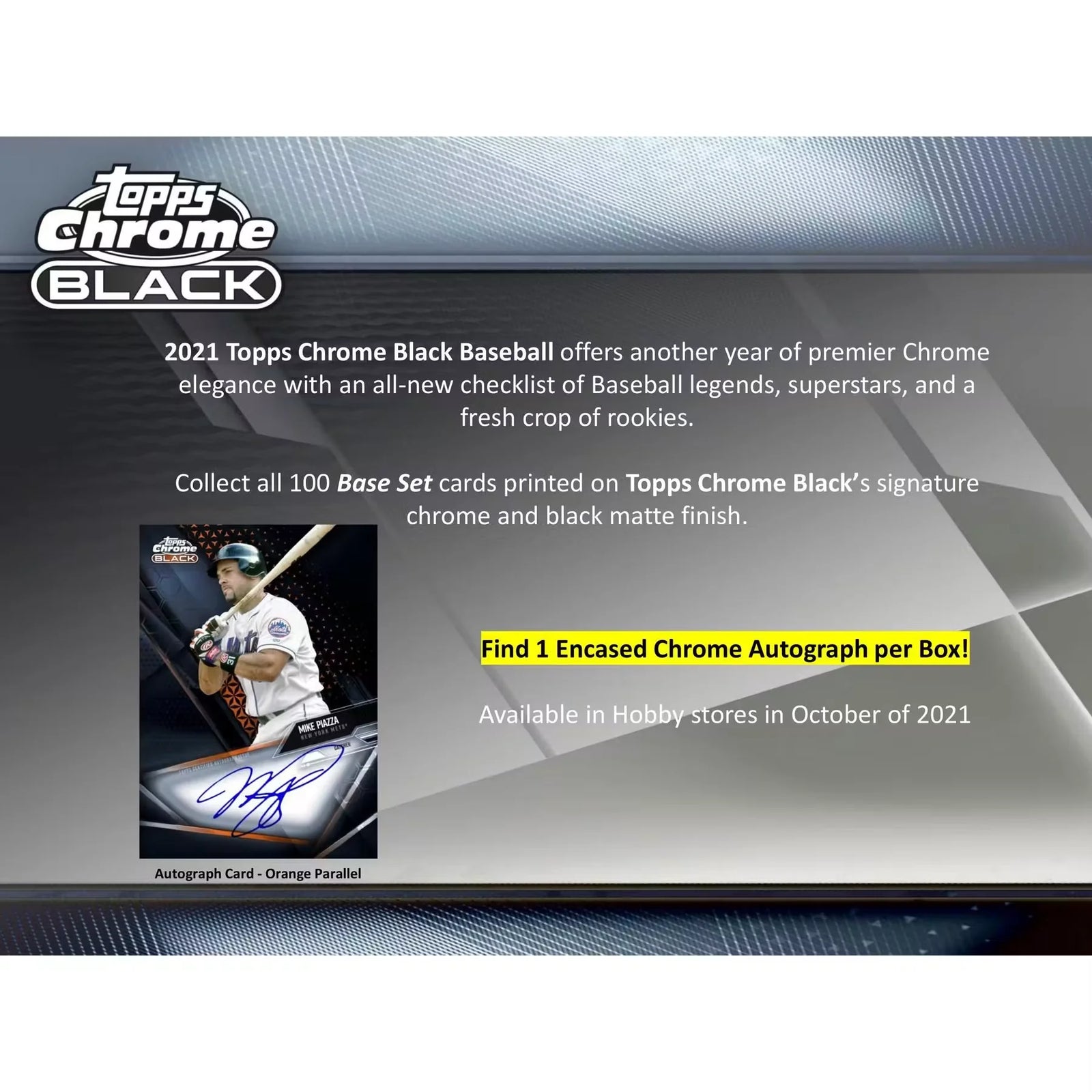 2021 Topps Chrome Black Baseball Hobby 12-Box Case (Ships Sealed Only) - D