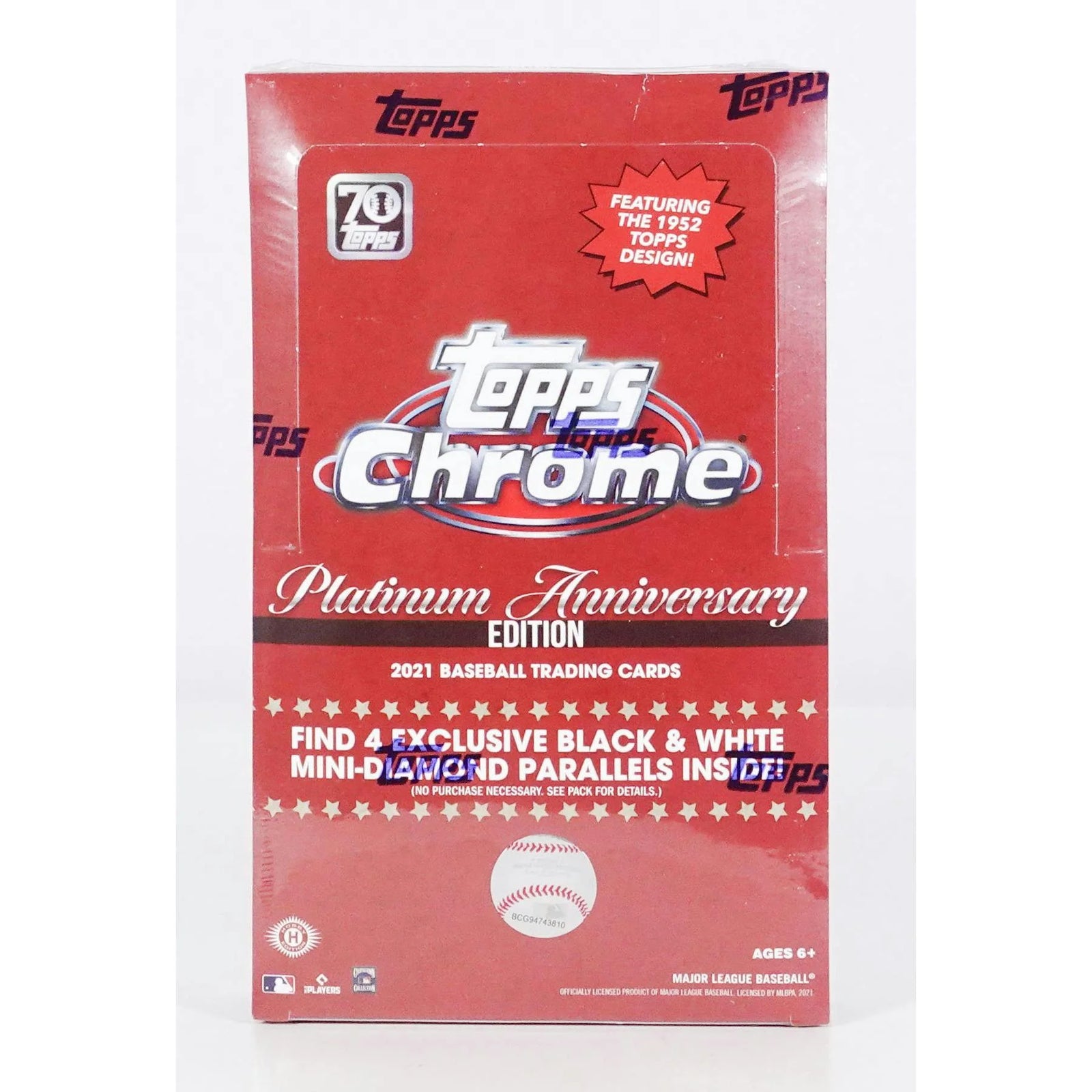 2021 Topps Chrome Platinum Anniversary Baseball Hobby LITE 16-Box Case (Ships Sealed Only)
